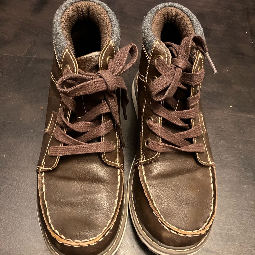 Sonoma Brown Kids Boots with Gray Accents